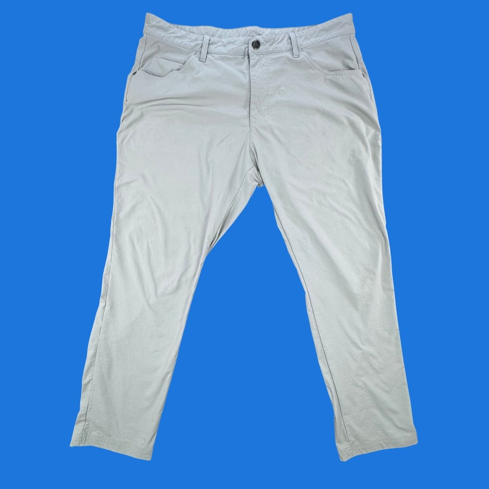 Adidas Adicross Mens Performance Light Gray Golf Chino Pants 34x28 *Flaw